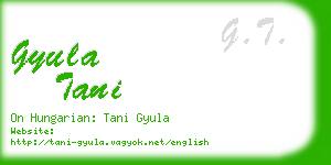 gyula tani business card